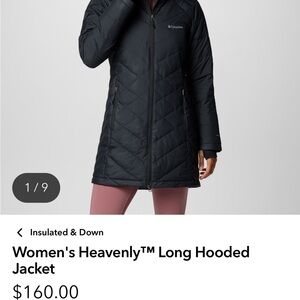 SOLD Columbia Women's Black Heavenly Long Hooded Jacket